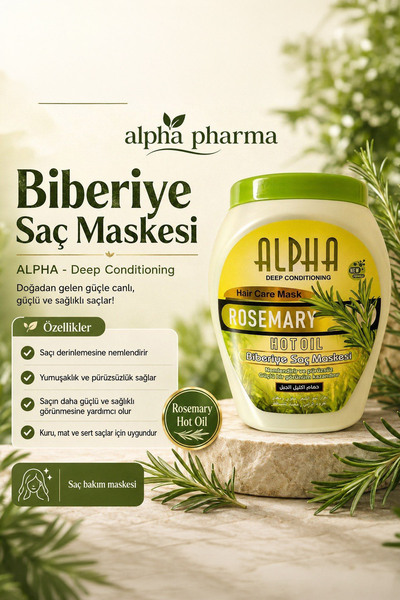 Alpha Rosemary Hair Mask 1000ml Moisturizes and Smooth Gives a Strong Look