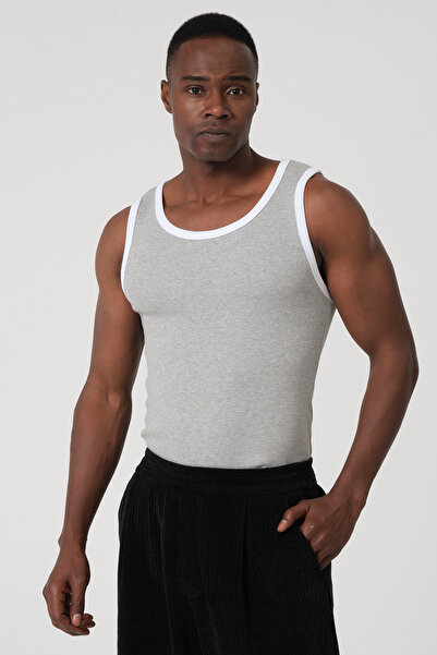 gamaro Men's Halter Neck Combed Cotton Camisole Fitted Fit Sportsman Lycra Un...