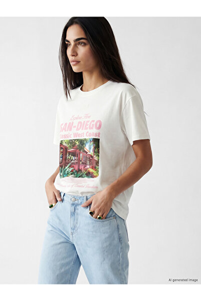 LC Waikiki Original Printed 100% Cotton Women's T-Shirt