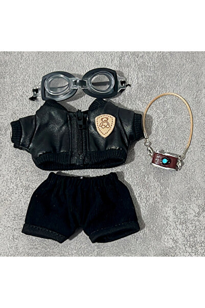 Choice 4pcs Labubu Baby Clothes Are Cool and Trendyy Earphones Leather Jacket...