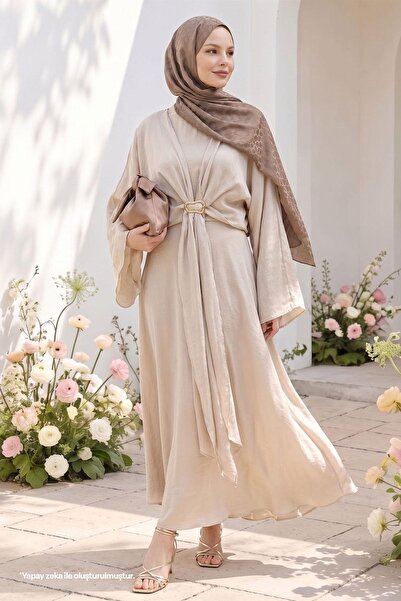 InStyle Rochie bej cu bolero cu cataramă