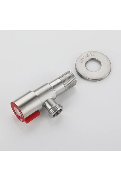 Choice Red Stainless Steel Hot Cold Inlet Valve Toilet Filling Angle Valves S...