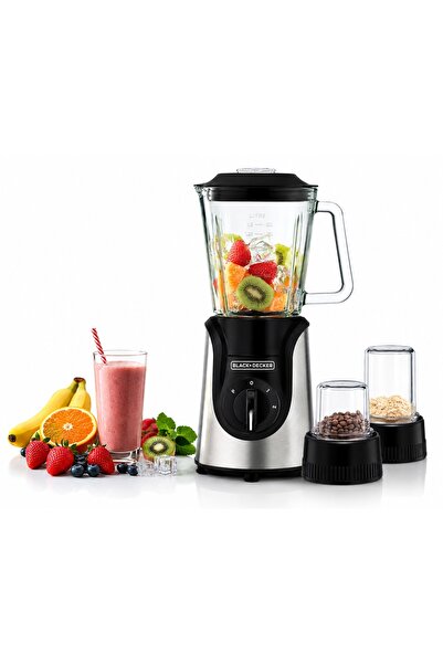 Black and Decker Black+Decker Glass Blender with Glass Jar, Mincer And Grinde...