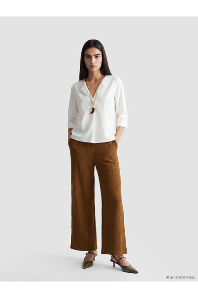 LC Waikiki Alita city: women's textured pants with elastic waistband – the al...