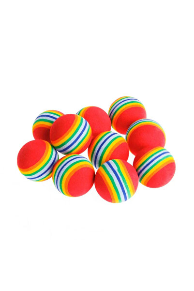 Choice 10pcs 5pcs/10pcs Rainbow Cat Toys Ball Interactive Cat Dog Play Chewin...