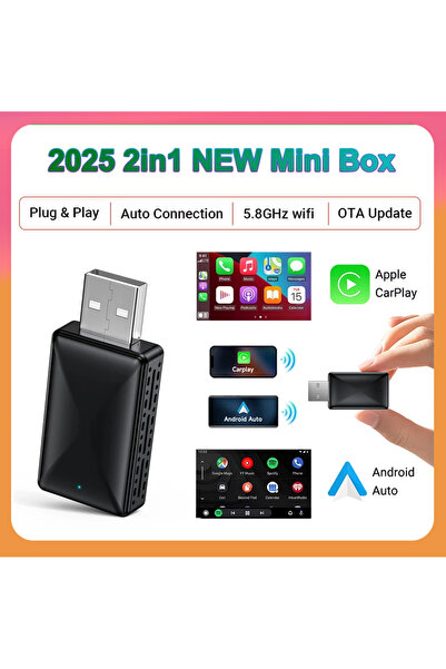 choice2 CarPlay Adapter 2in1 Wired to Wireless CarPlay Android Auto Adapter f...