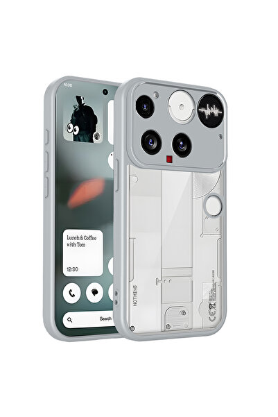 Choice جراب Nothing Phone (3) PC + TPU رمادي لهاتف Nothing Phone 3 A024، مزود...