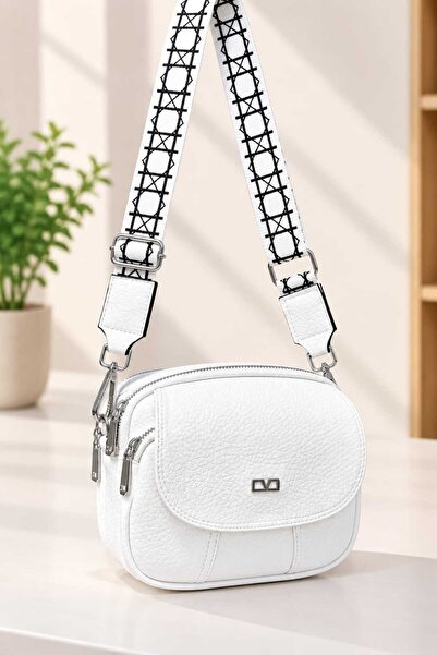 HNB Vona Bags Women's Cross Strap Shoulder Bag Mv028 White