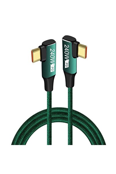 Choice7 BSN 2m Double elbow USB C Fast Charging Cable 90 Degree Type-C Data C...