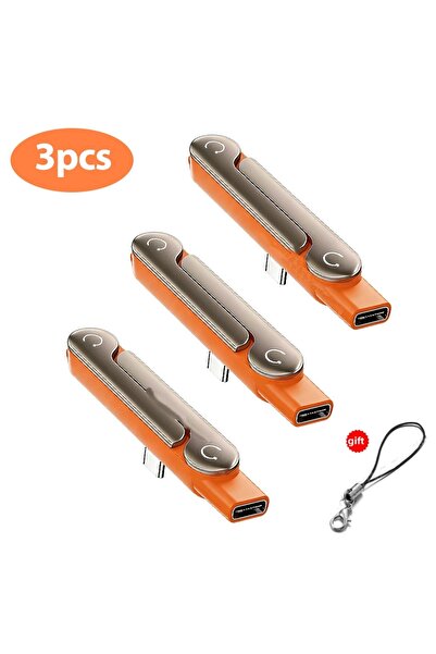 Choice5 3PCS Orange 3PCS Type C Phone Charging Bracket Adapter 240W Fast Char...