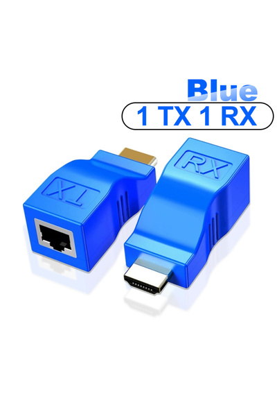 Choice Blue 4K HDMI-compatible Extender RJ45 Ports Up to 30m Over CAT6 5E Net...