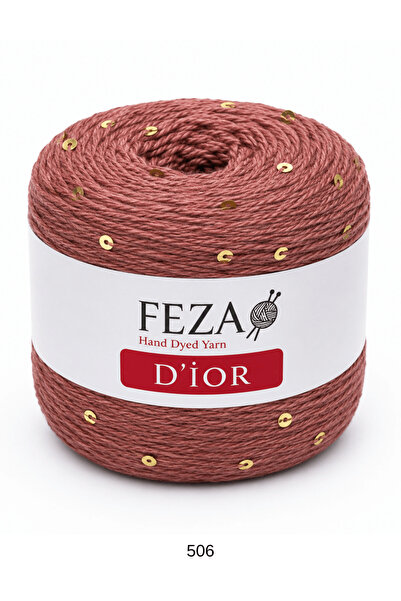 FEZA GROUP Dior Fantezi Pullu El Örgü İpliği, 100 gr, 310 m (1 Adet)