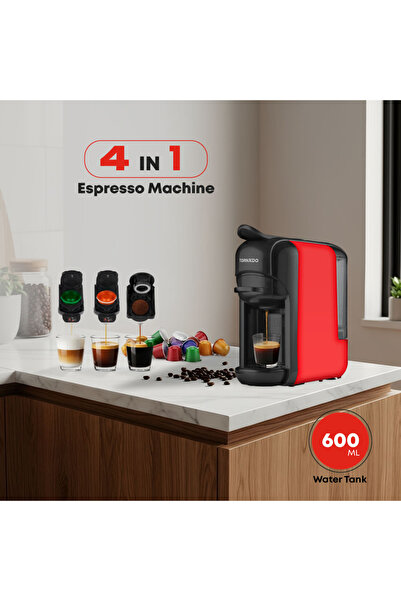 Tornado 4 in 1 Multifunction Espresso Coffee Automatic Machine 19 Bar 1450 W ...