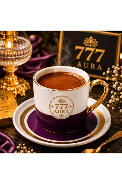 7 7 7 AURA TÜRK KAHVESİ FİNCANI ÖZEL TASARIM
