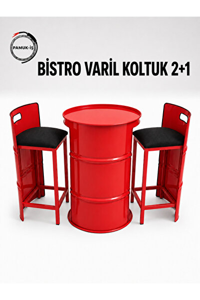 HBB-K BİSTRO VARİL KOLTUK TAKIMI 2+1