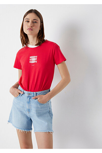 Mavi Red T-Shirt Regular Fit / Normal Cut 1614296-70477