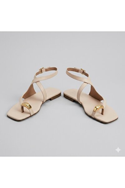 KİNDEP Haseki Baş Parmak Women's Sandals Beige