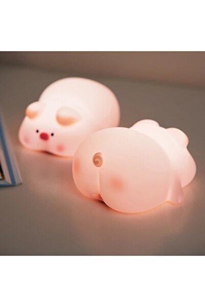 Choice Little Piggy Touch Sensor Silicone LED Lamp Cute Little Piggy USB Rech...