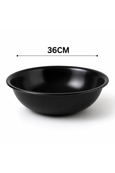 ALEV konak alışveriş EMAYE HAMUR LEĞENİ SİYAH 36 cm -ALEV 1 adet