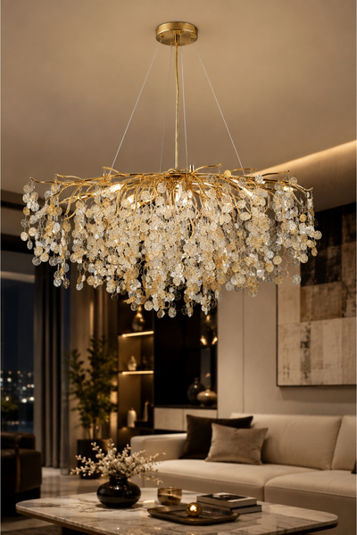 Apliqa Masal Sıralı Gold Yemek Masası Üstü, Kristal Taşlı Modern, Oturma Odas...