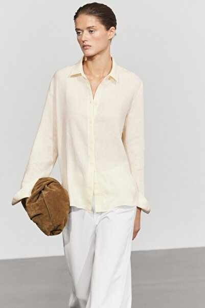 Massimo Dutti 100% linen flowing shirt