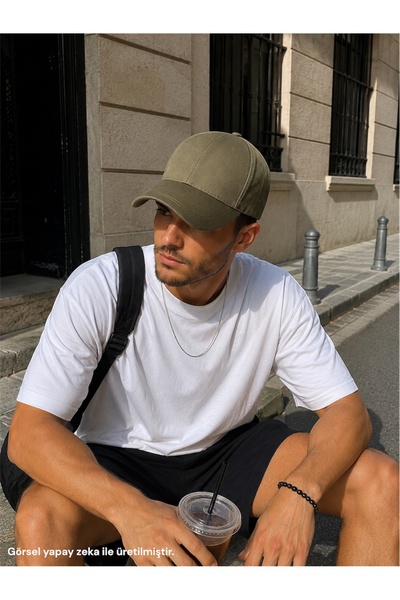 sf collection Plain Basic Khaki Baseball Cap Unisex Adjustable Cap