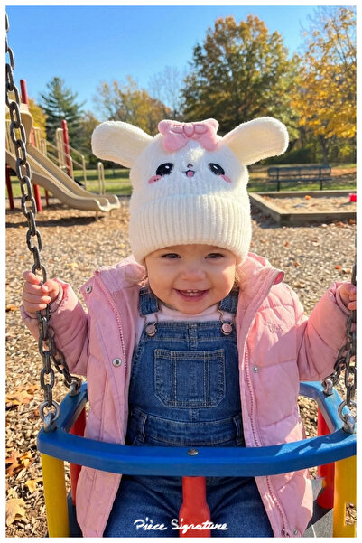 PIECE SIGNATURE Luxury Soft Beanie with Fleece Lining for Children (1-3 Years...