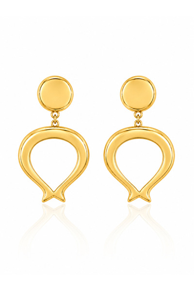 FIERA JEWELRY Vintage Gold Color Luxury Steel Earrings