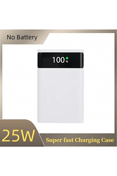 choice2 علبة باور بانك بيضاء kebidumei 4x18650-25W بدون بطاريات، علبة تخزين و...