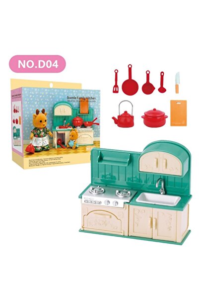Choice Cooker Dollhouse Furniture Set Doll House Bathroom/Kitchen/Fridge/Wash...