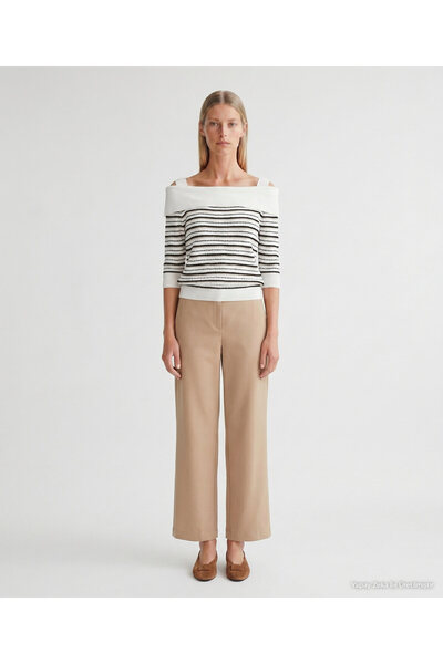Yargıcı Regular Boat Neck 3/4 Sleeve Sweater