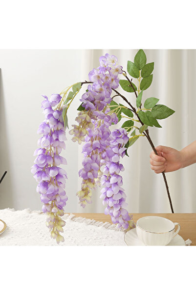 Choice purple 40'' Giant Wisteria Artificial Flowers Fake Wisteria Floral Han...