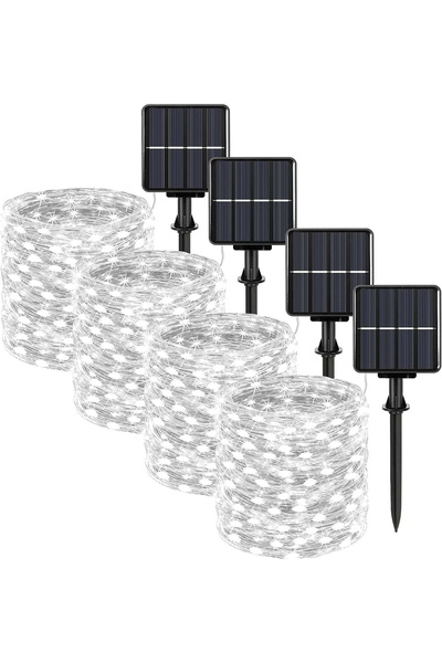 Choice27 أضواء LED شمسية بيضاء 22 متر - 200 مصباح، 5 قطع (1، 2، 3، 4، 5 عبوات...