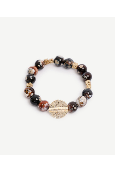 Yargıcı Bracelet with Agate and Lava Stone