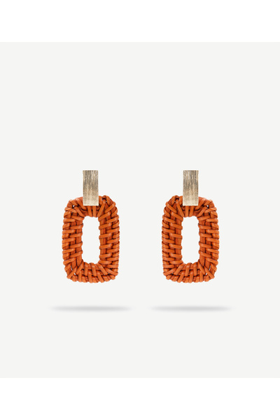 Yargıcı Rattan Detaylı Küpe