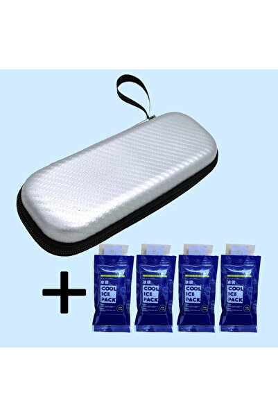 Choice حقيبة تبريد الأنسولين المحمولة spusilver4icepack مع 4 عبوات ثلج، حافظة...
