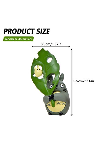 Choice 1Pcs 1Pcs Cute Desktop Decoration Totoro Figurine Holding Leaf Totoro ...