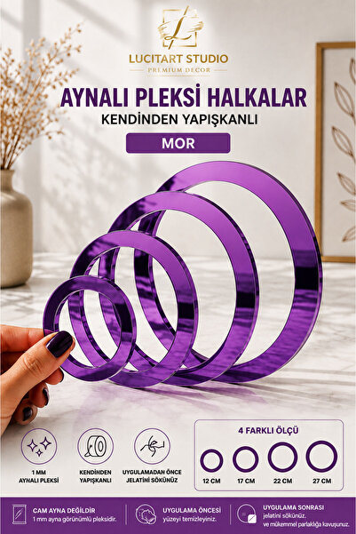 Arıkoğlu Reklam ve Yapı Kendinden Yapışkanlı Ayna Pleksi Halka | 9 Renk Seçen...