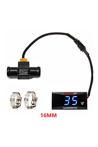 Choice6 Blue-16mm Motorcycle KOSO Water Temperature Gauge Mini Meter Moto Uni...