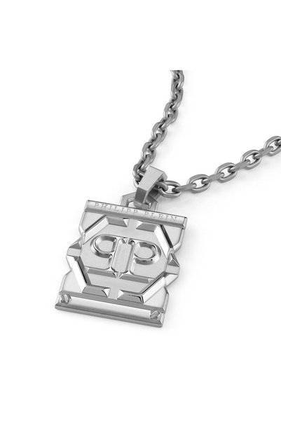 PHILIPP PLEIN PJVEA03NU Hexagon Buckle Men's Steel Necklace
