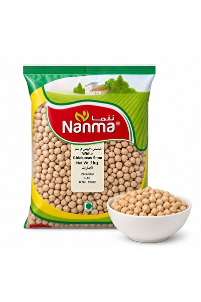 Nanma White Chickpeas 9mm 1kg