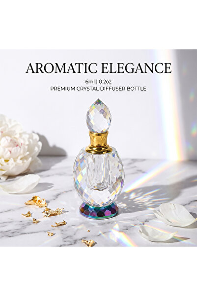 NUJET 2pcs Crystal Perfume Essential Oil Bottle 6ml+3ml B747
