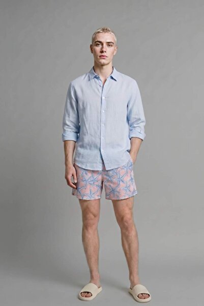 DeFacto Relax Fit Linen Blend Long Sleeve Shirt I4453Ax26Hs