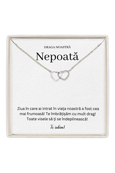 The Jewel Heart Colier cu pandantiv inimă pentru nepoată, o amintire prețioas...