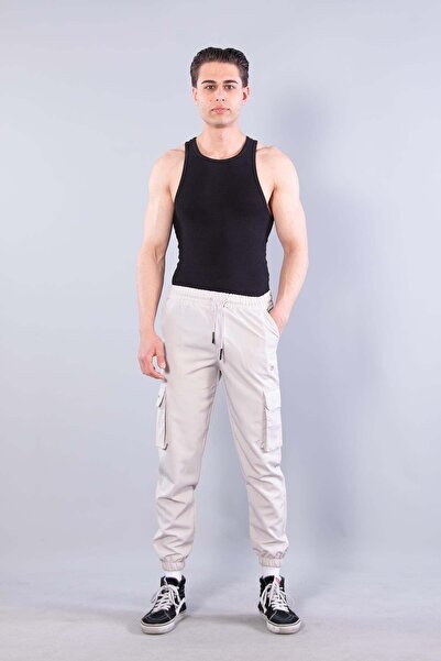 Mckanzie 12 commando pocket elasticated leg laçin printed sweatpants