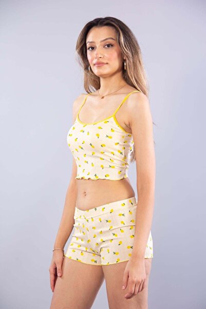 Mckanzie 3432 Pegasus Lemon Pattern Shorts Set