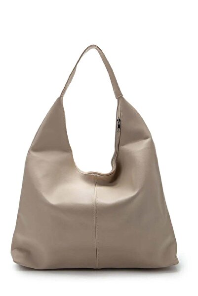 Mckanzie Oval Handle Center Stitched Large Size Zippered Shoulder Tote Bag