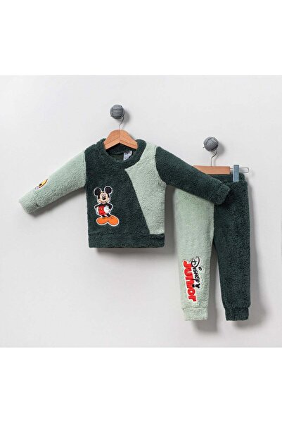 Bubito Kışlık Welsoft Bebek Çocuk Alt Üst Takım-Yeşil