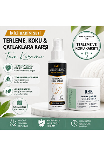 BMK Dermaviora Ayak Bakım Seti (Ayak Spreyi + Topuk Kremi)