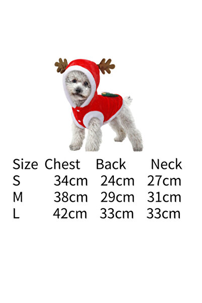 Choice M Deer Christmas Coat Pet Dog Clothes Autumn Keeps Warm in Winter Flan...